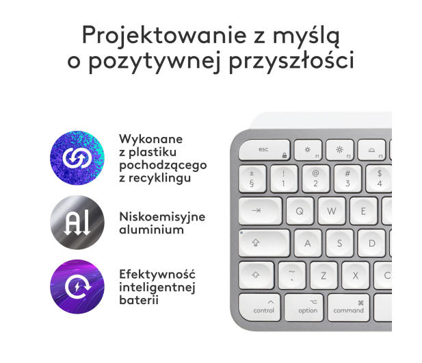 Logitech MX Keys S for Mac Jasnoszary - 1261399 - zdjęcie 10